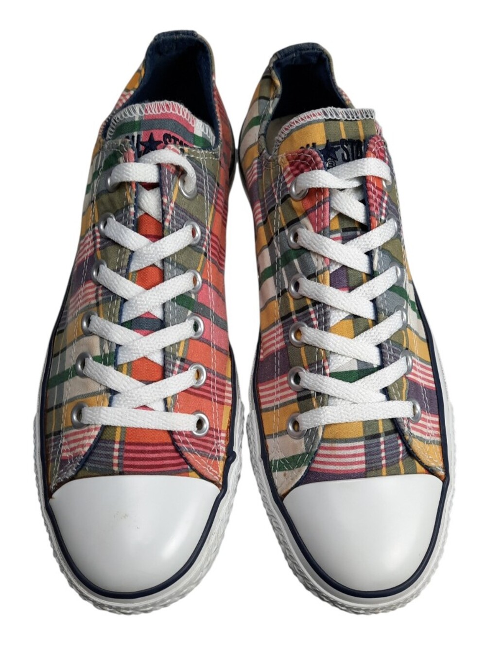 Converse All Star Chuck Taylor Madras Plaid Low Top Sneaker Unisex SZ M8/W10 - Picture 2 of 11